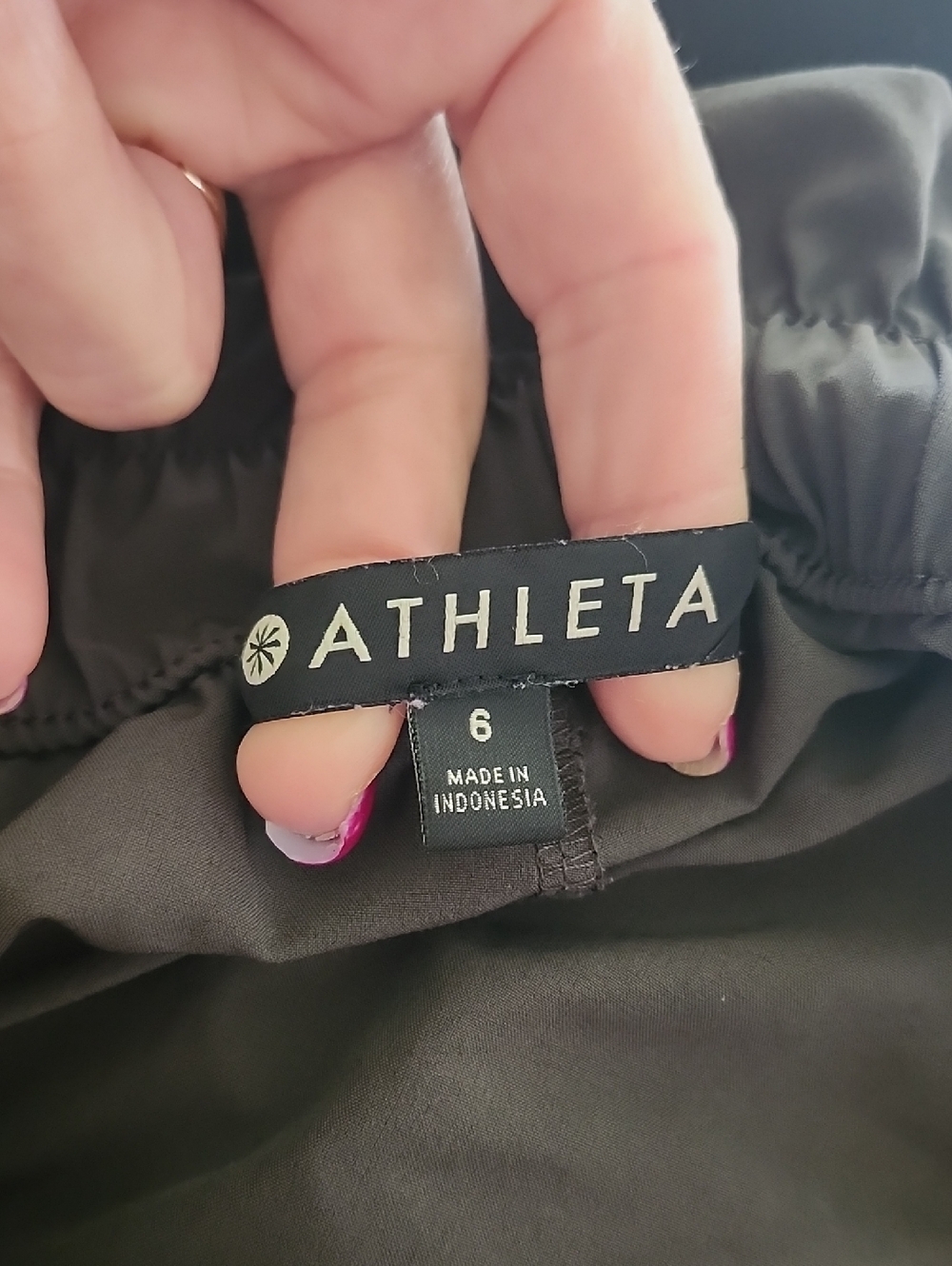 Athleta Skyline Featherweight Stretch Arbor Olive Tie Waist Belted Pants, 6 - Picture 5 of 8